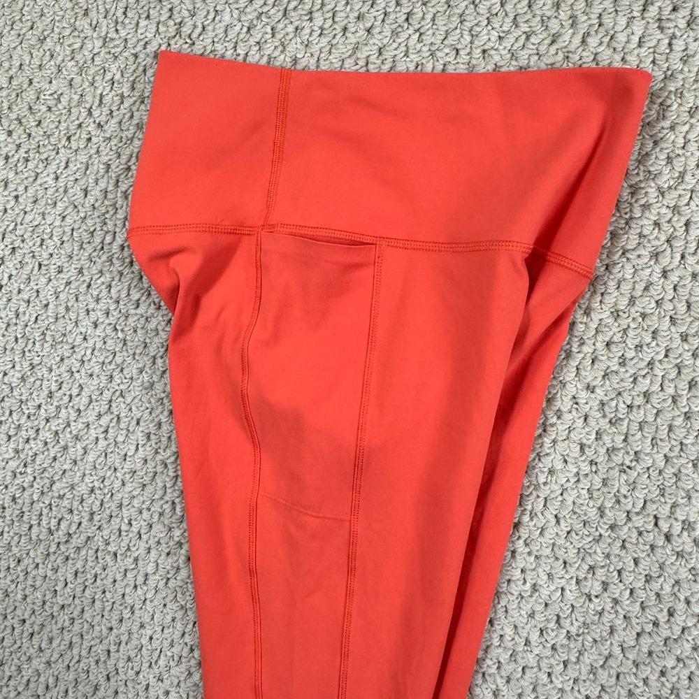 Vuori Leggings Womens S Orange Studio Pocket Performance Stretch Yoga Workout - Picture 9 of 14